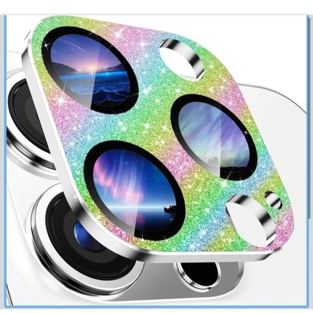for iPhone 14 Pro/iPhone 14 Pro Max Camera Lens Protector,[ Bling Glitter 3D ...